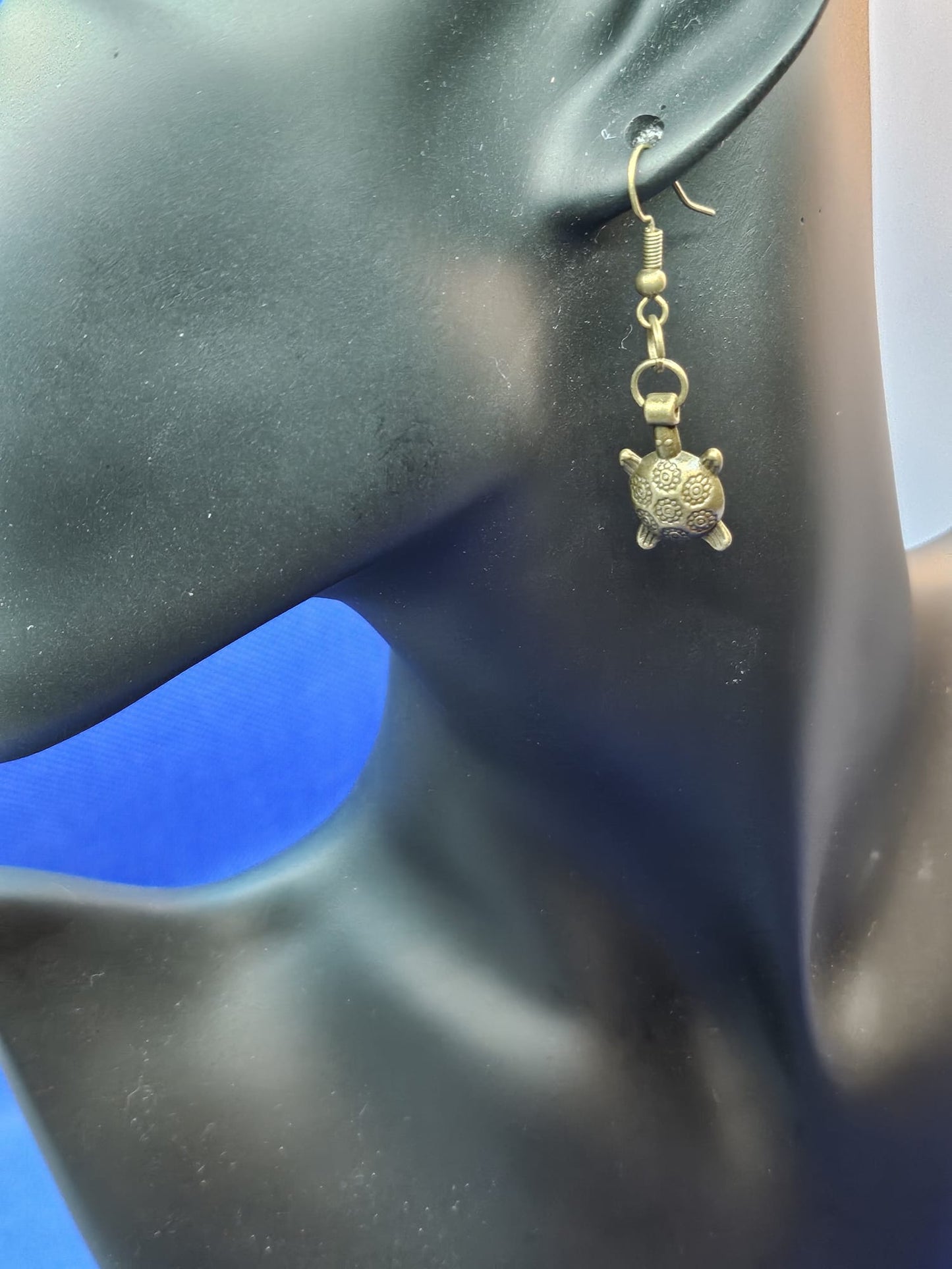 Brass Turtle Earrings