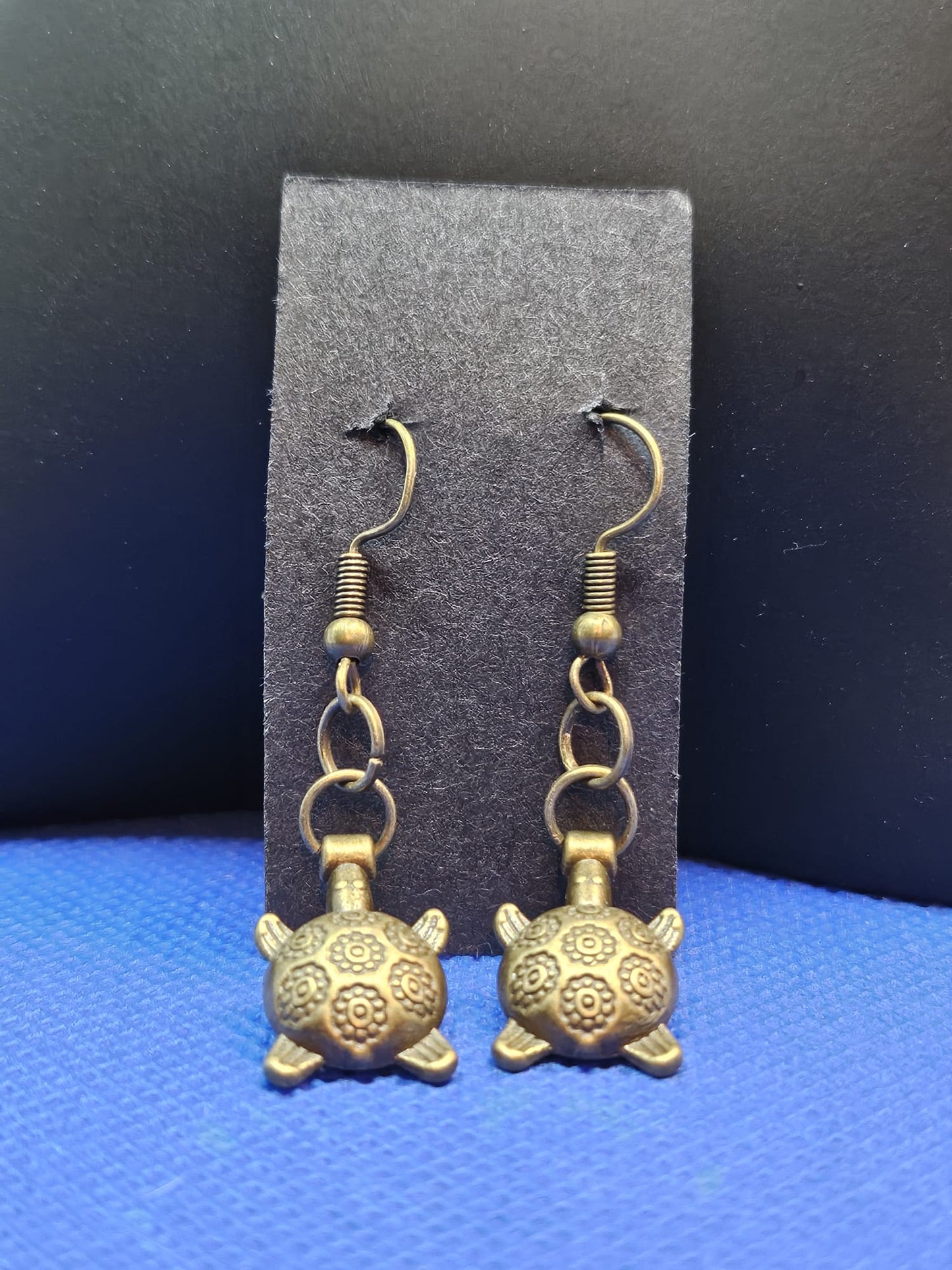 Brass Turtle Earrings