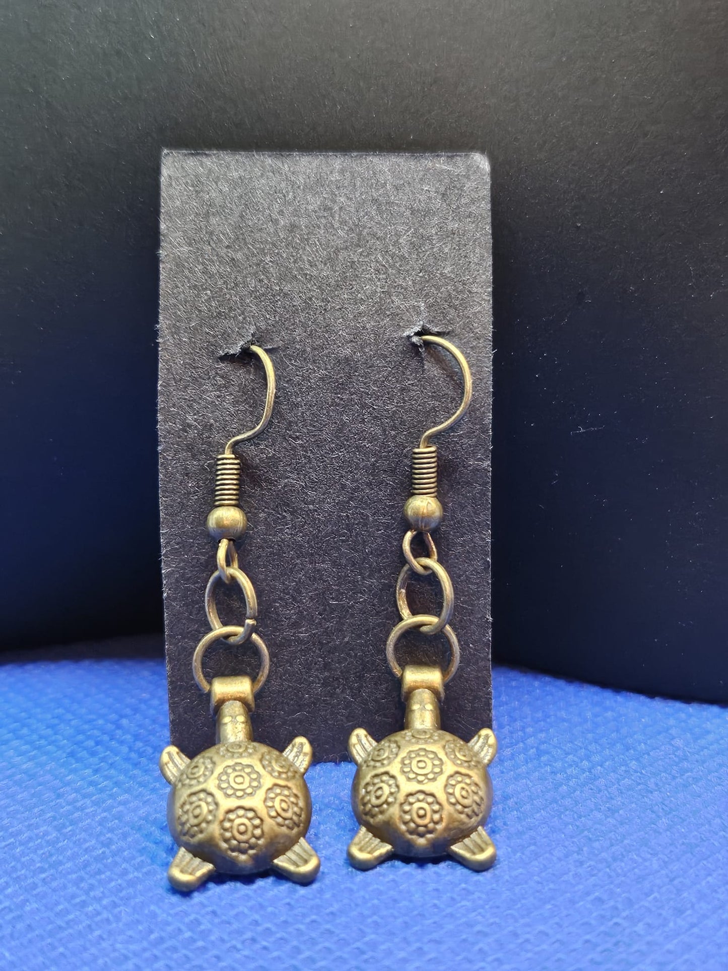 Brass Turtle Earrings