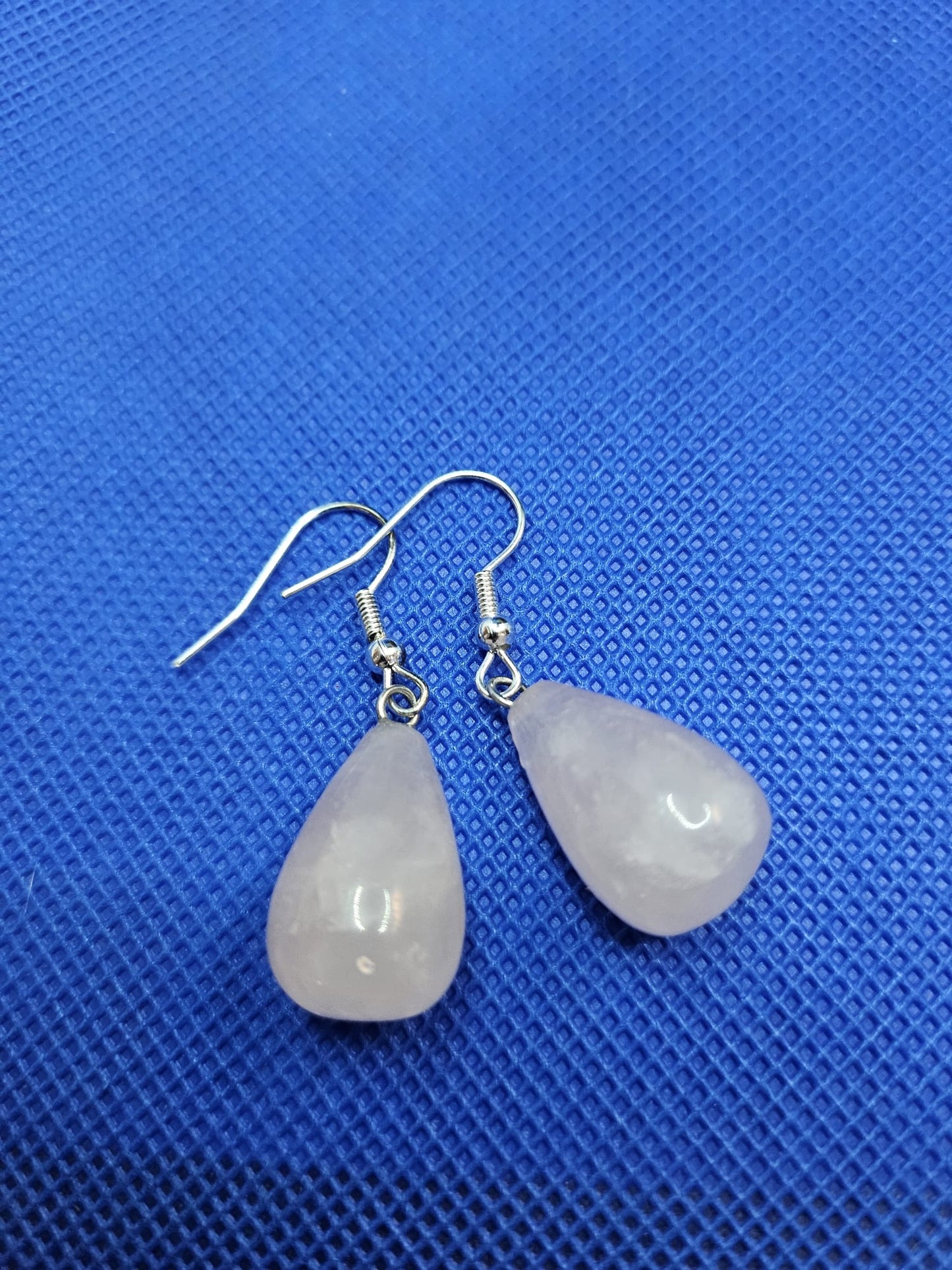 Rose Quartz Teardrop Earrings