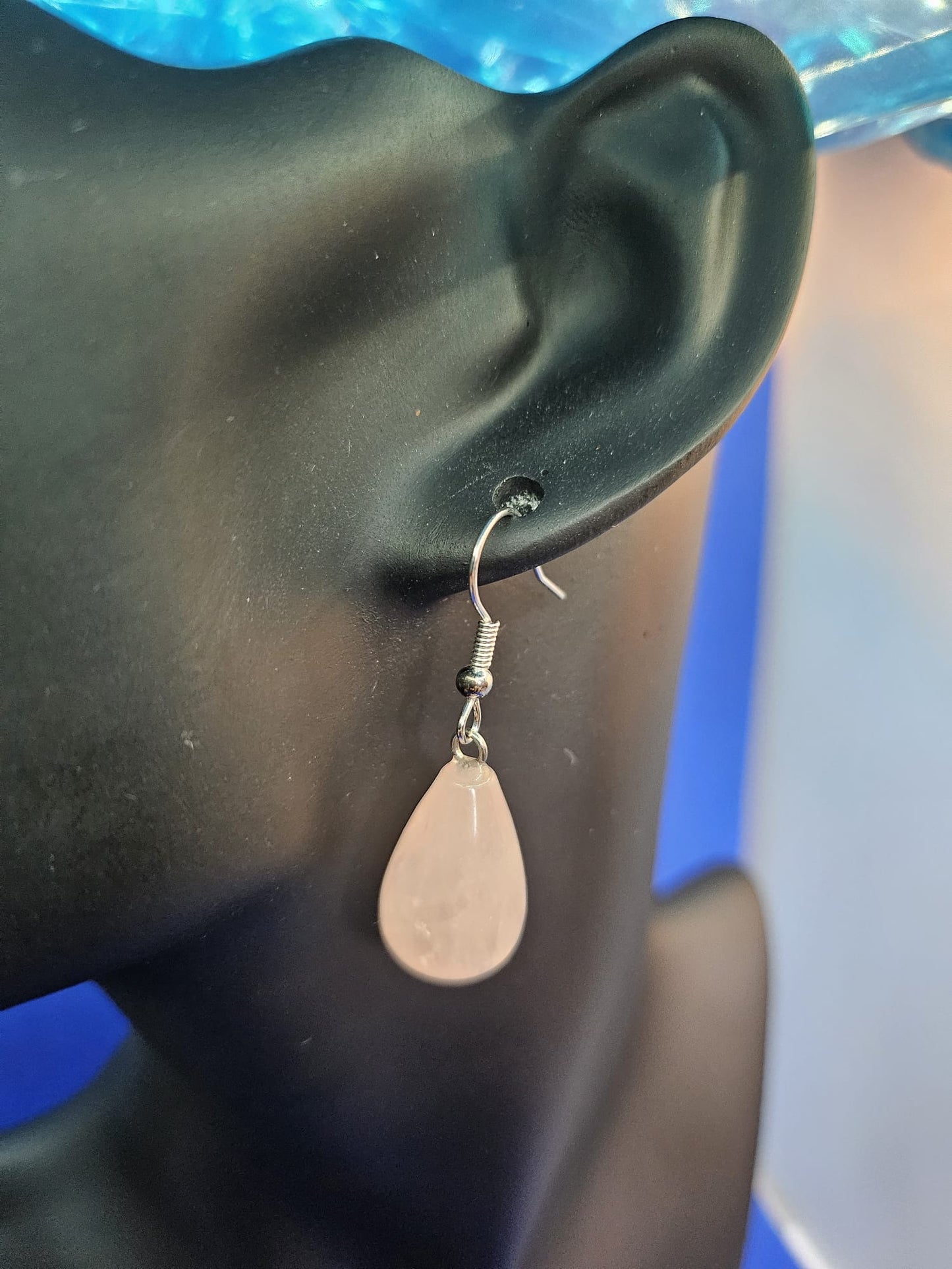 Rose Quartz Teardrop Earrings